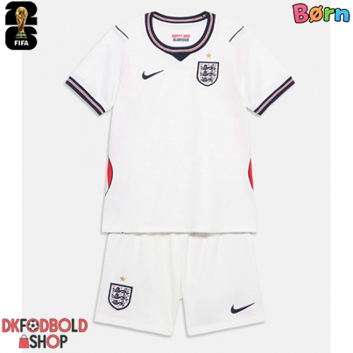 England Hjemmebanesæt Børn VM 2026 Kort ærmer (+ korte bukser)